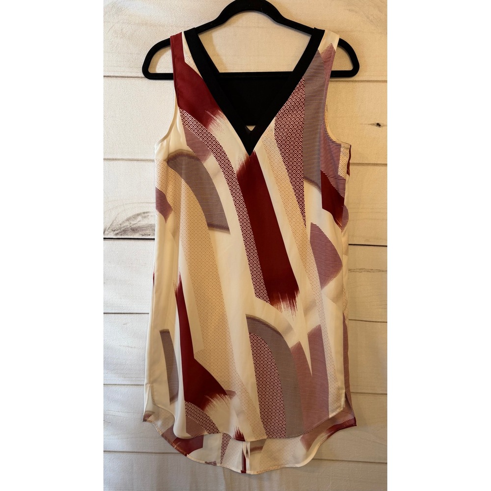 TROUVE V‎ Neck Abstract Print Sleeveless Shift Dress XS